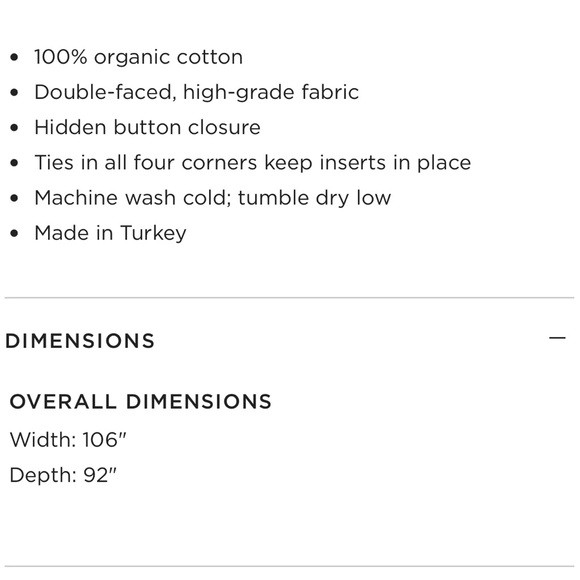 CB2 Alto Organic Cotton Dark Green King Duvet Cover & Shams - Picture 4 of 4